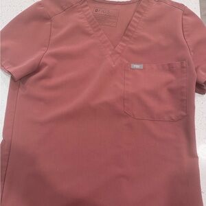 FIGS mauve Scrub Top